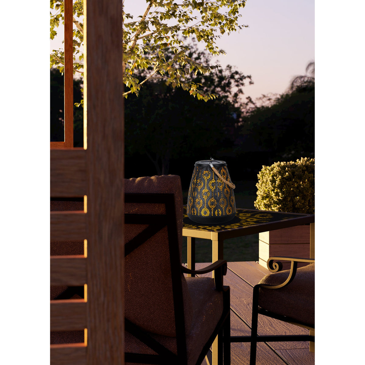 Jornane Solar LED Table Lamp - Black & Gold