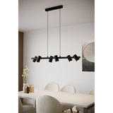 Jornenne 6 Light Linear Pendant Light - Black