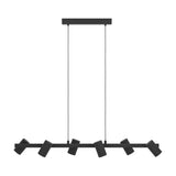 Jornenne 6 Light Linear Pendant Light - Black