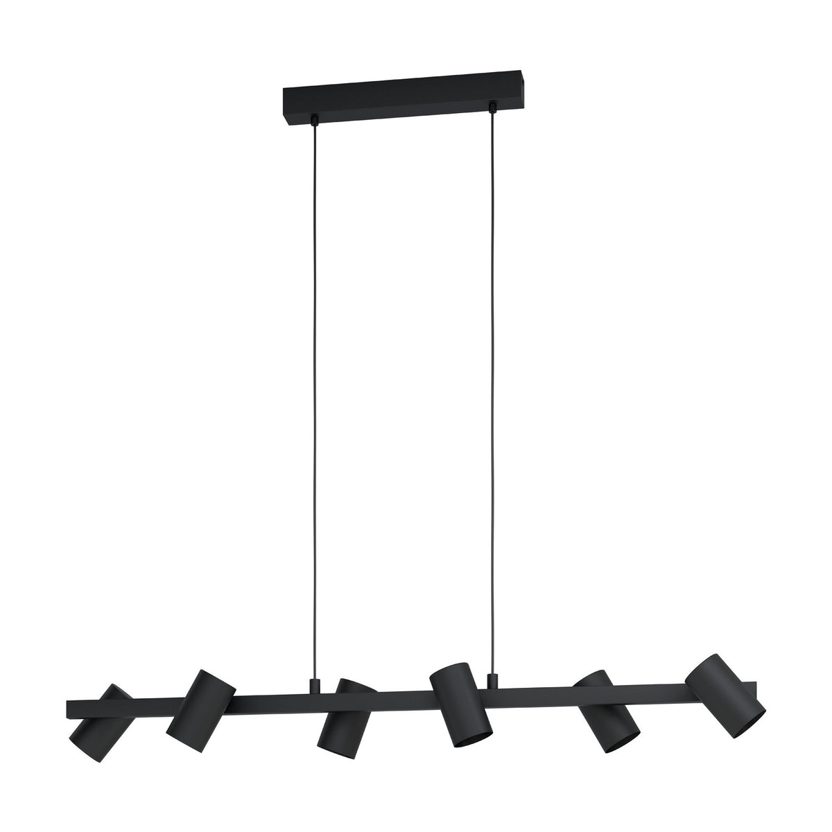 Jornenne 6 Light Linear Pendant Light - Black