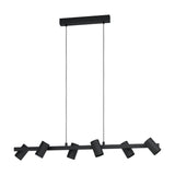 Jornenne 6 Light Linear Pendant Light - Black