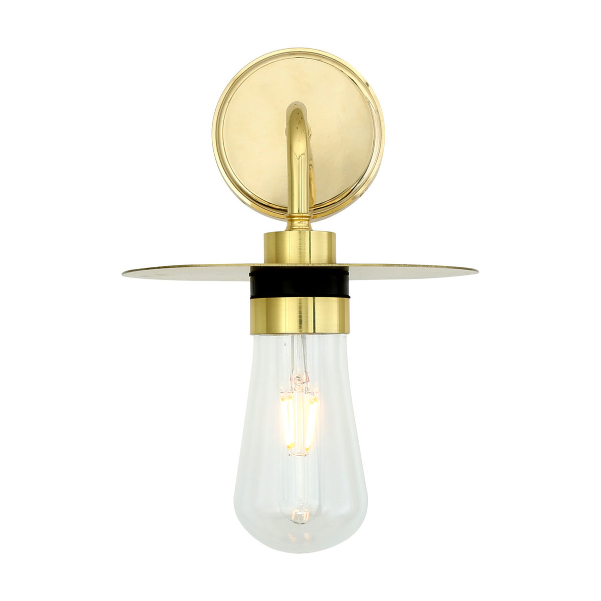 Kai Brass Disc Wall Light IP65
