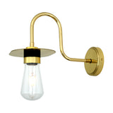 Kai Brass Swan Neck Wall Light IP65