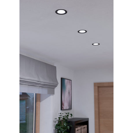 Kamarne Fixed LED Downlight Cool White - Black