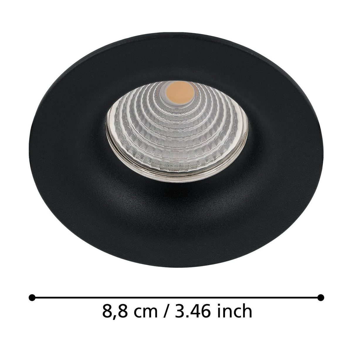 Kamarne Fixed LED Downlight Warm White - Black