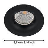 Kamarne Fixed LED Downlight Warm White - Black