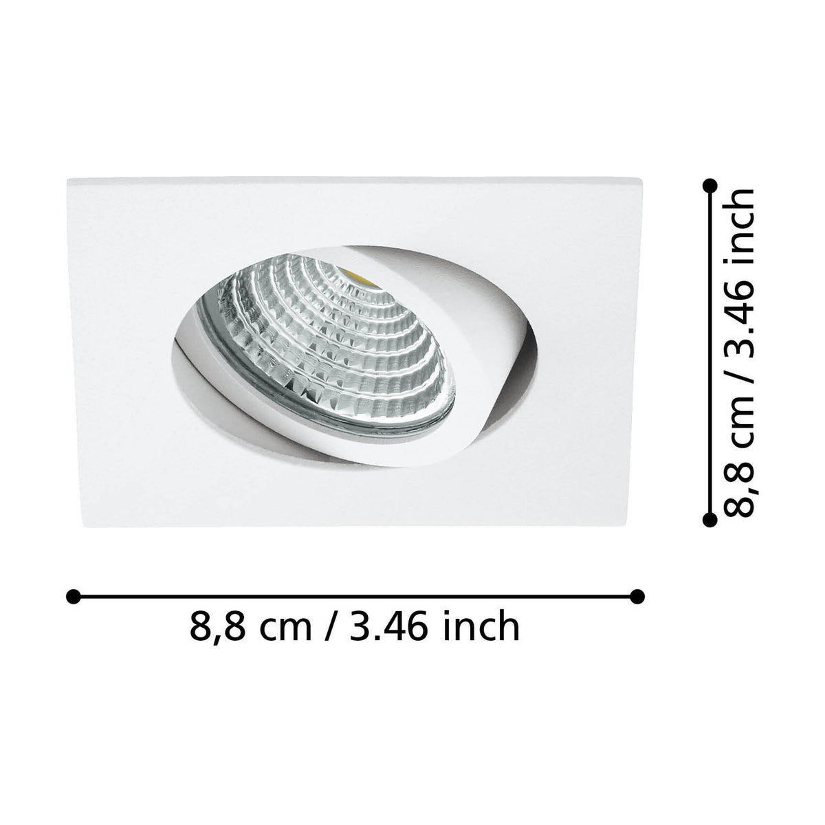 Kamarne LED Downlight 8.8 x 8.8cm Warm White - White