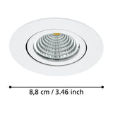Kamarne LED Downlight 8.8cm Cool White 98305 - White
