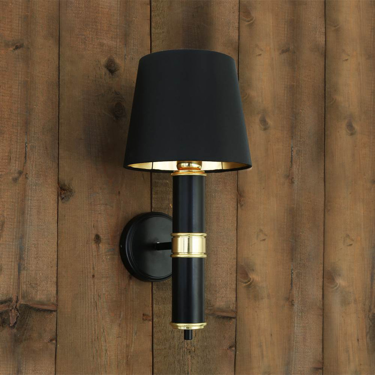 Kangos Wall Light - Matt Black & Polished Brass