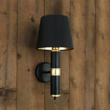 Kangos Wall Light - Matt Black & Polished Brass
