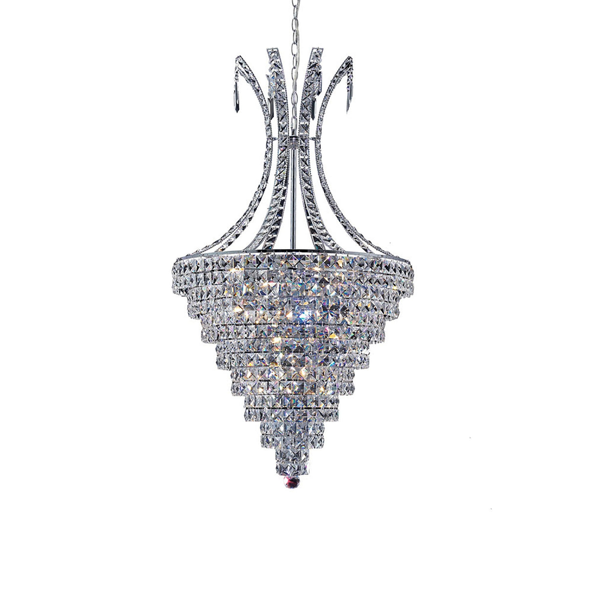 Kanya 40cm 8 Light Crystal Chandelier - Polished Chrome