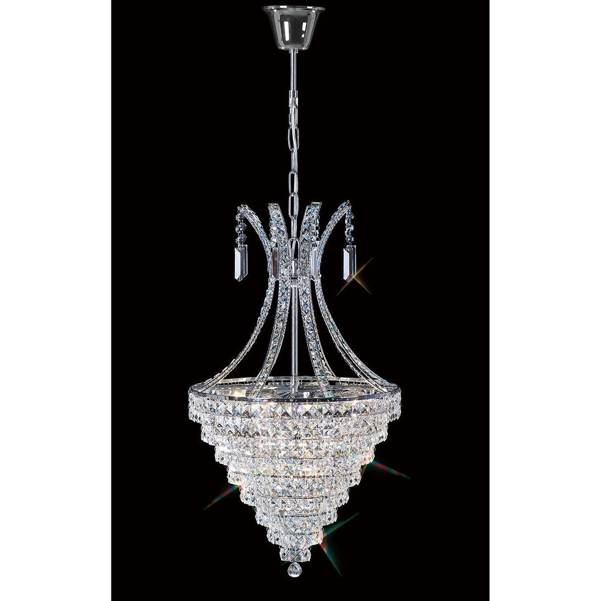 Kanya 40cm 8 Light Crystal Chandelier - Polished Chrome