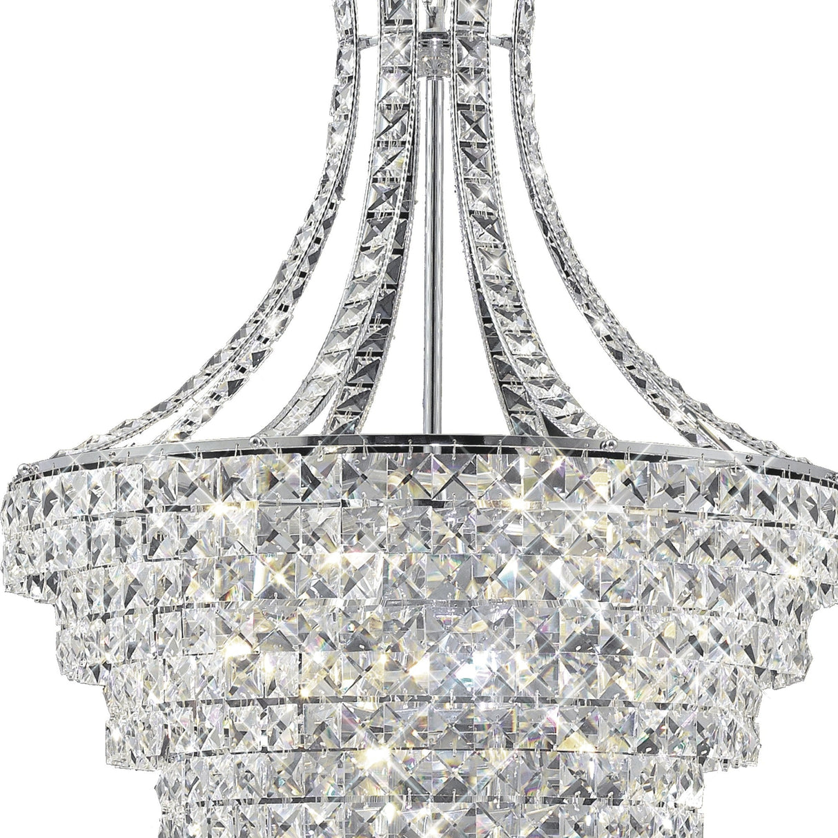 Kanya 62cm 10 Light Crystal Chandelier - Polished Chrome