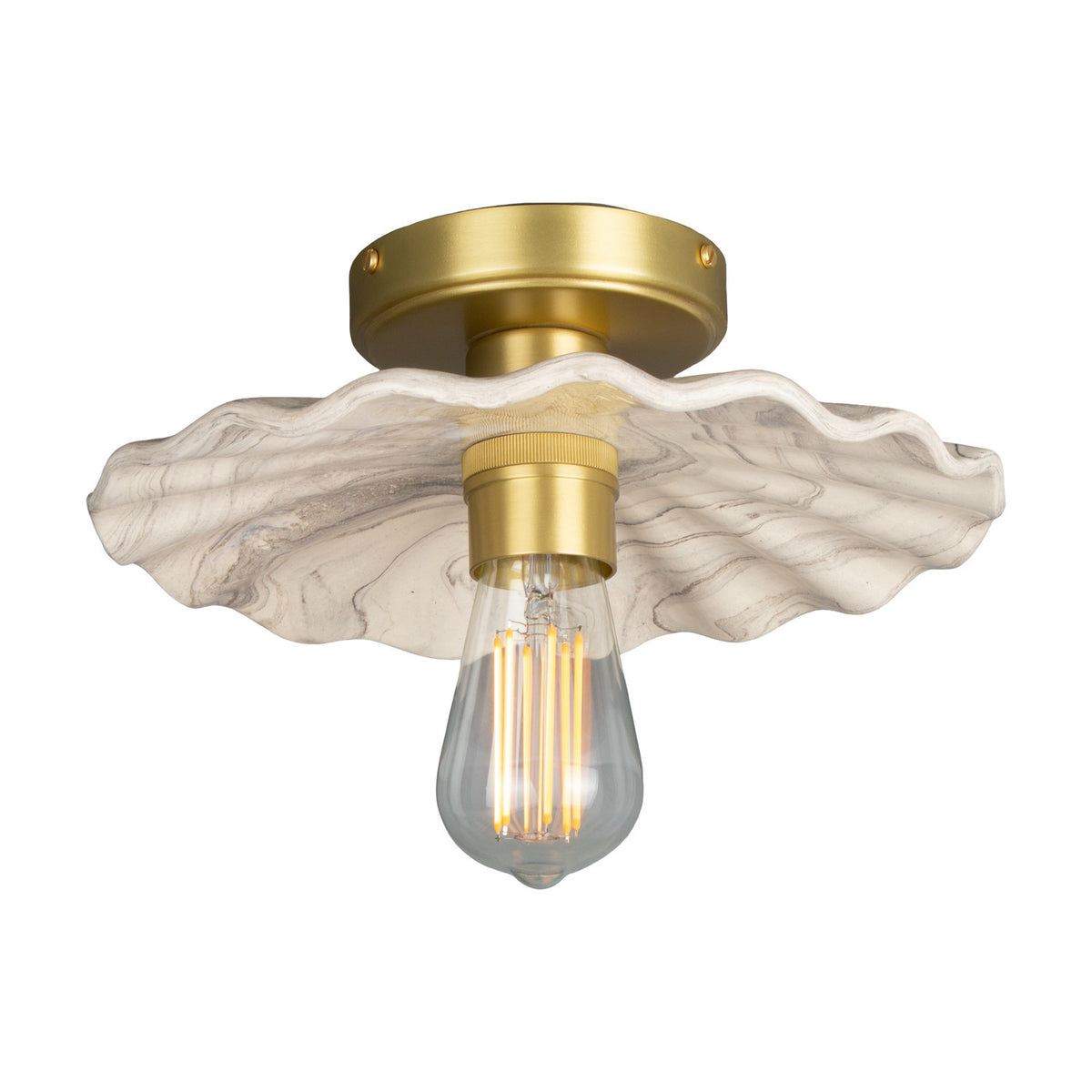 Kapok Ceramic Ceiling Light - Marbled