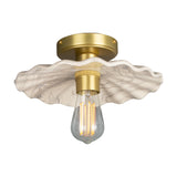 Kapok Ceramic Ceiling Light - Marbled