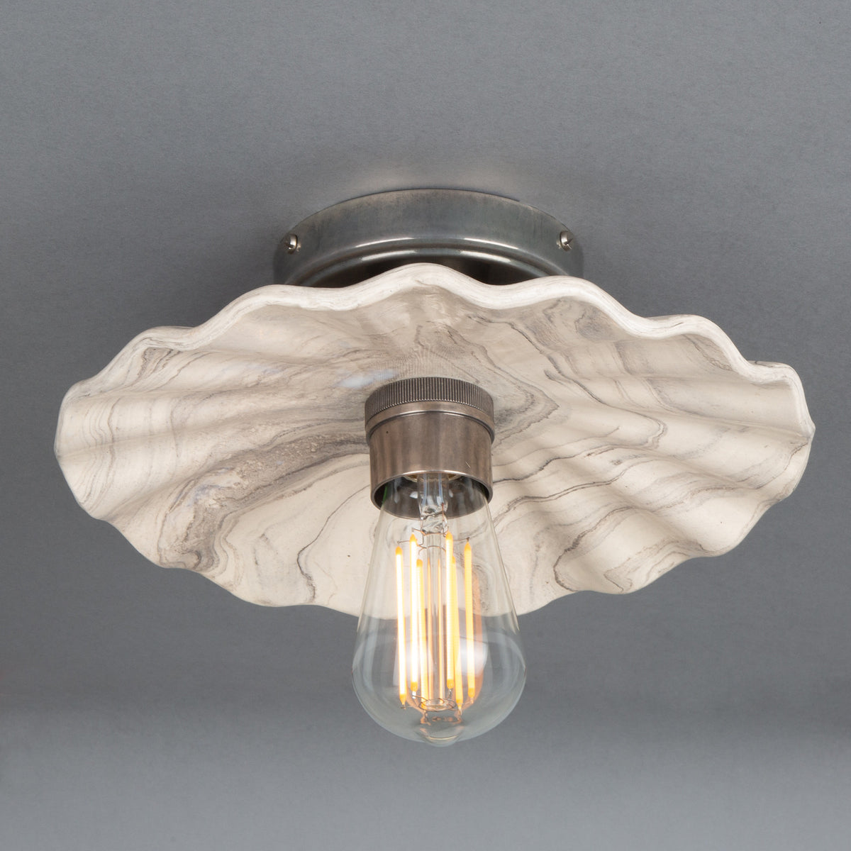 Kapok Ceramic Ceiling Light - Marbled