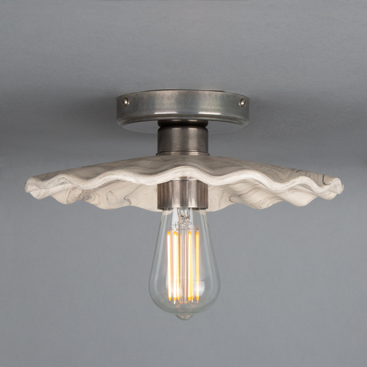 Kapok Ceramic Ceiling Light - Marbled