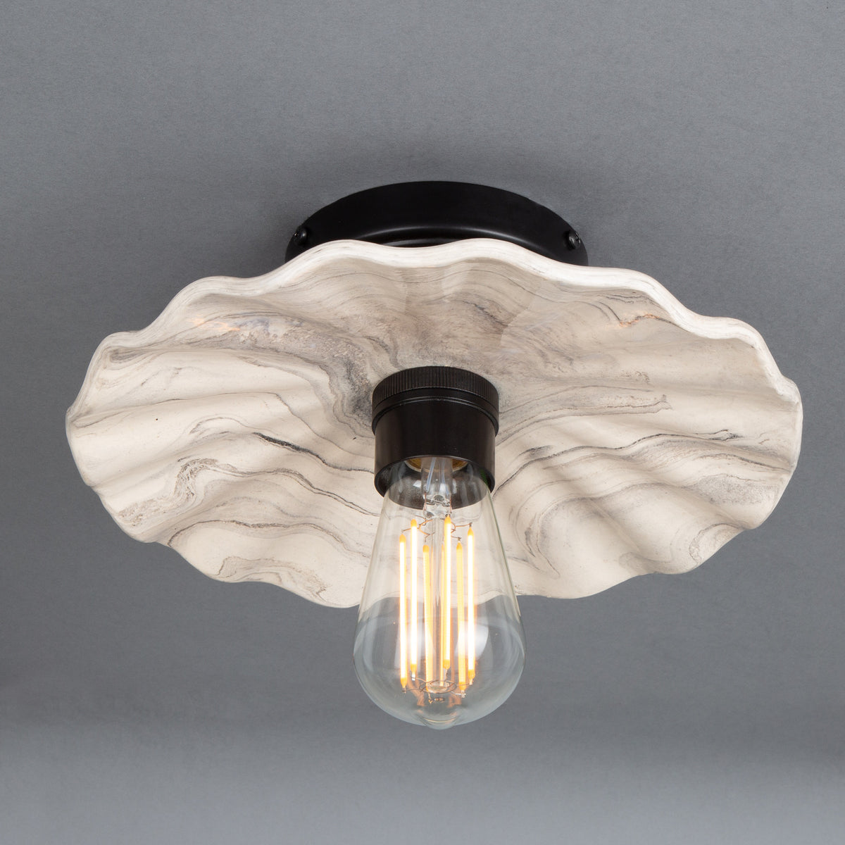 Kapok Ceramic Ceiling Light - Marbled