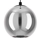 Karnarne Smoked Glass Pendant Light - Black