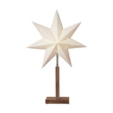 Karo Star Ornament - Brown & Satin Nickel
