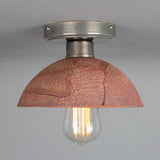 Kauri Ceramic Flush Ceiling Light - Red Iron