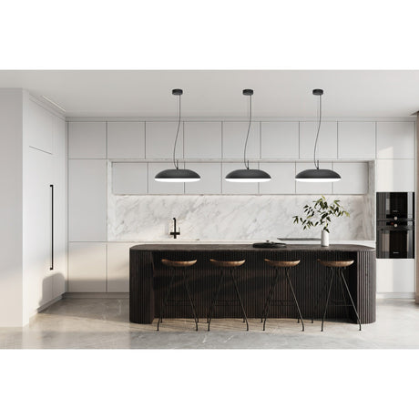 Kazz Large Round 6 Light Pendant Light - Black