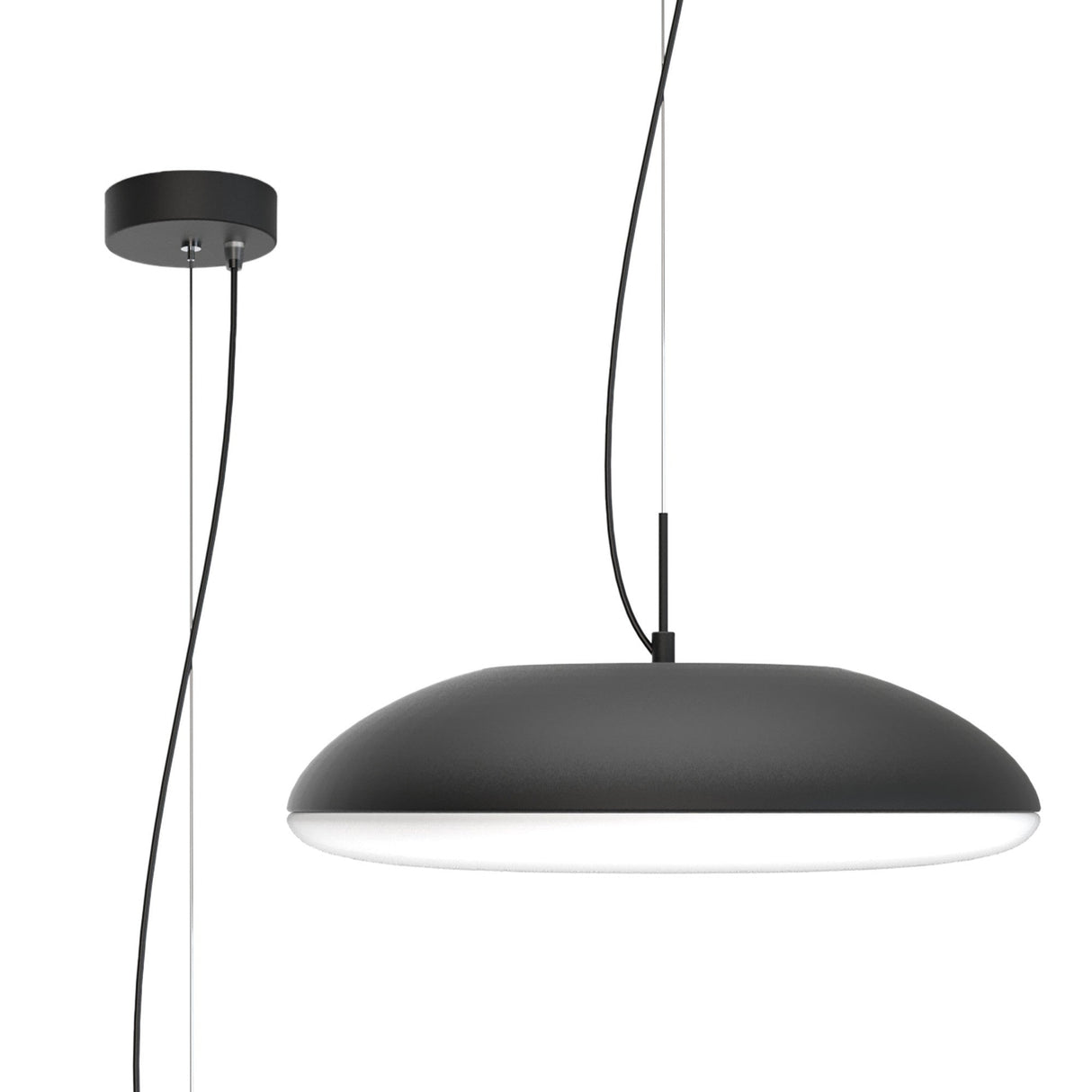 Kazz Large Round 6 Light Pendant Light - Black