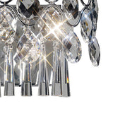 Kenzie 3 Light Crystal Wall Light With Switch - Chrome