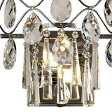 Kenzie 2 Light Crystal Wall Light With Switch - Chrome