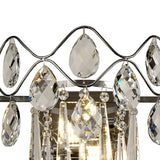 Kenzie 2 Light Crystal Wall Light With Switch - Chrome
