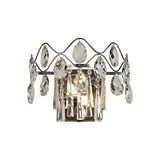 Kenzie 2 Light Crystal Wall Light With Switch - Chrome