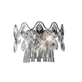 Kenzie 3 Light Crystal Wall Light With Switch - Chrome
