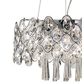 Kenzie 49cm 10 Light Crystal Suspension Light - Polished Chrome