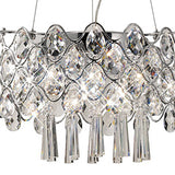 Kenzie 49cm 10 Light Crystal Suspension Light - Polished Chrome