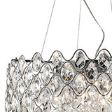 Kenzie 66cm G4 16 Light Crystal Suspension Light - Polished Chrome