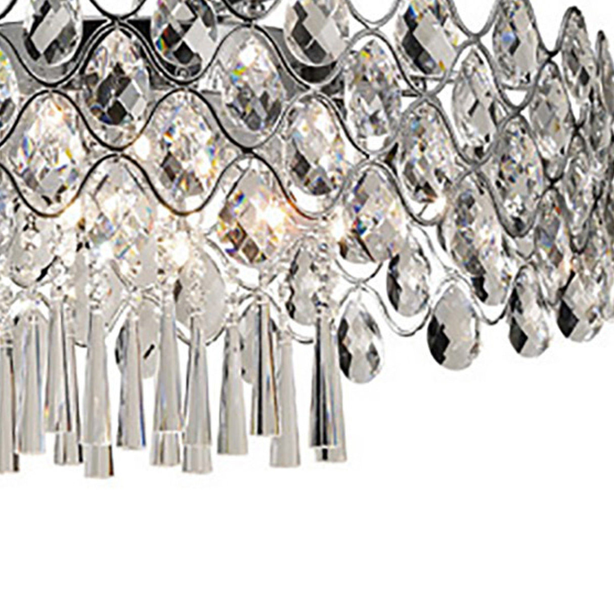 Kenzie 66cm G4 16 Light Crystal Suspension Light - Polished Chrome