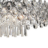 Kenzie 66cm G4 16 Light Crystal Suspension Light - Polished Chrome