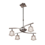 Keops 49cm Telescopic 4 Light Chandelier/Semi-Flush - Nickel