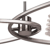 Keops 49cm Telescopic 4 Light Chandelier/Semi-Flush - Nickel