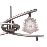 Keops 49cm Telescopic 4 Light Chandelier/Semi-Flush - Nickel