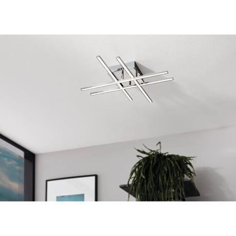 Keselle LED Flush Ceiling Light 9.5cm - Chrome