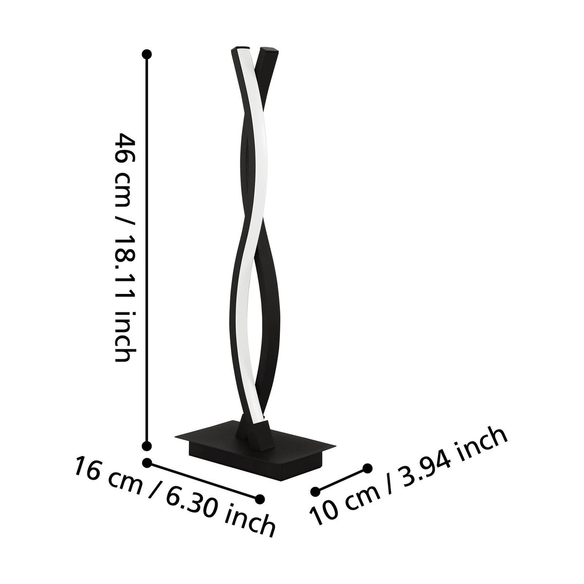 Keselle LED Table Lamp - Black