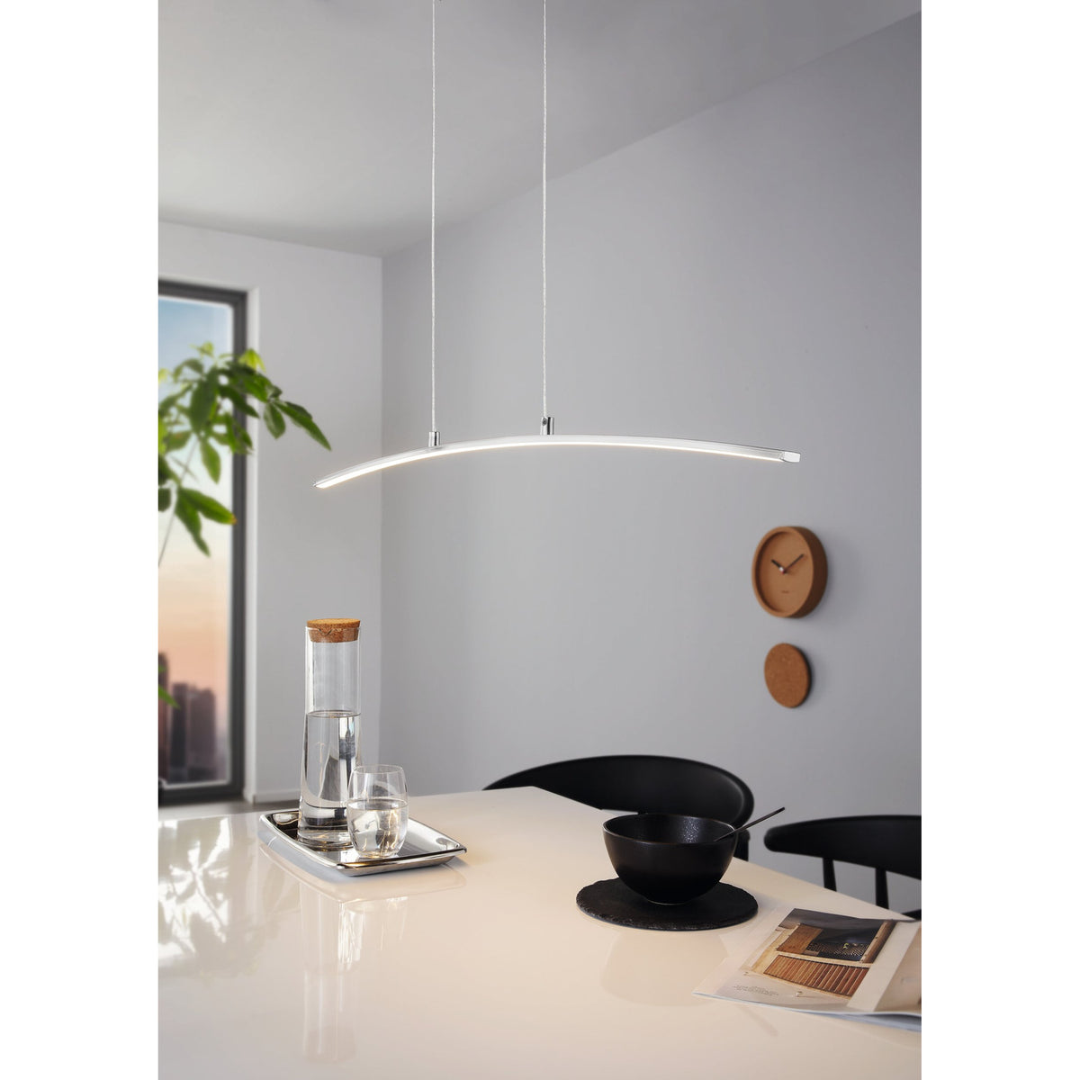 Keselle Pendant Light 15W 90cm - Chrome