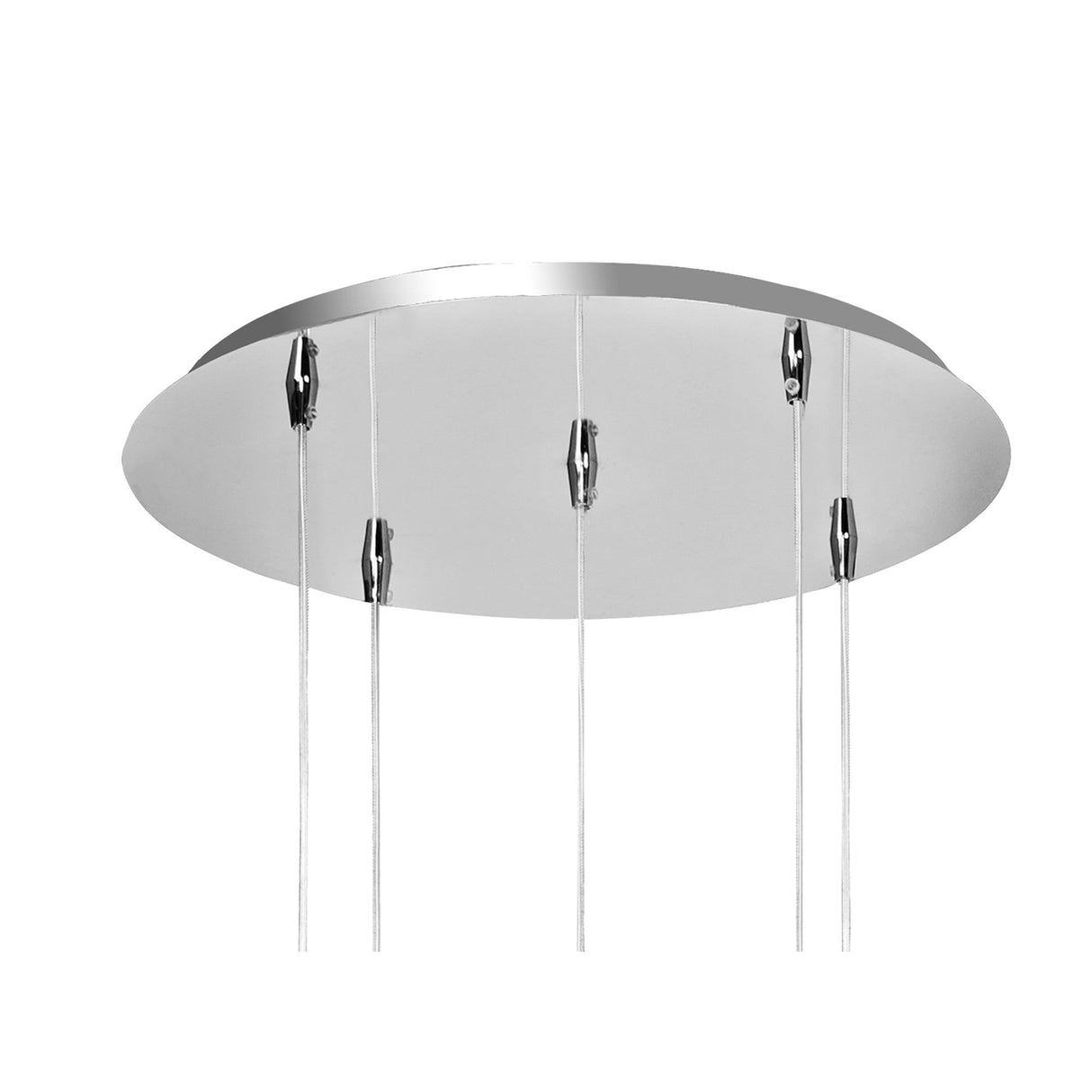 Khalifa 5 Light LED Glass Cluster Pendant Light - Polished Chrome