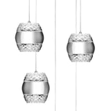 Khalifa 5 Light LED Glass Cluster Pendant Light - Polished Chrome