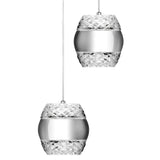 Khalifa 5 Light LED Glass Cluster Pendant Light - Polished Chrome