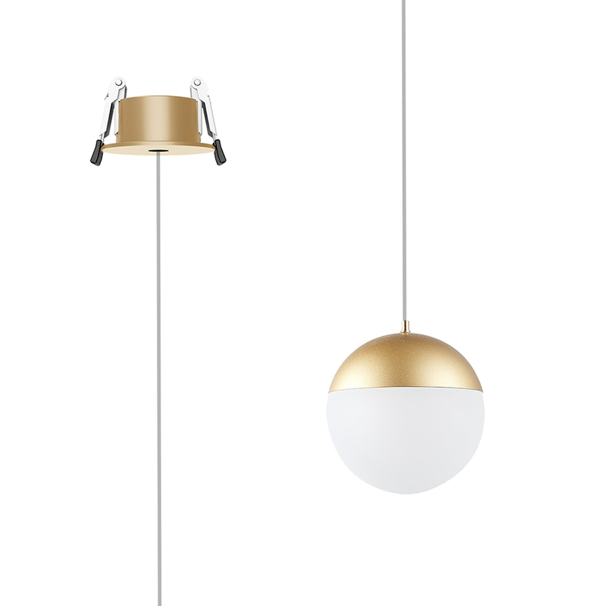 Kilda 9.5cm Recessed LED Pendant Light 10W 3000K - Gold