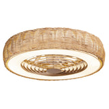 Kilimanjaro CCT Dimmable LED Ceiling Retractable Fan Light With Remote Control - Brown