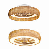 Kilimanjaro CCT Dimmable LED Ceiling Retractable Fan Light With Remote Control - Brown