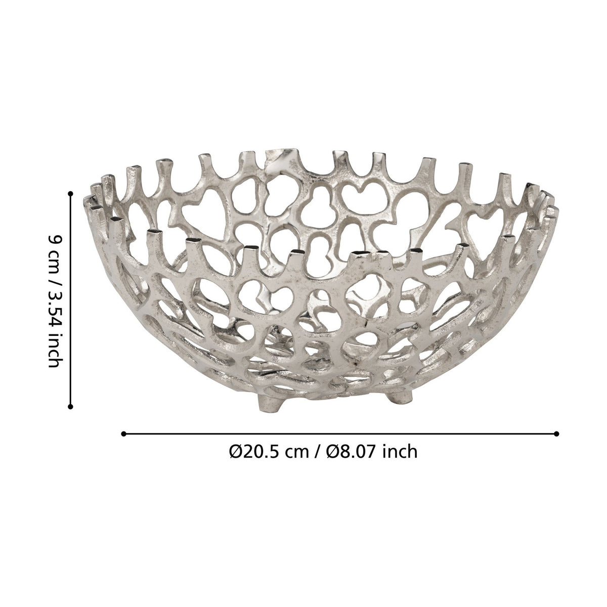 Kimitsu Decorative Bowl 20.5 x 9cm - Nickel